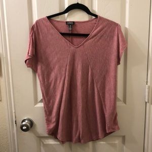 Pink slit sleeve top